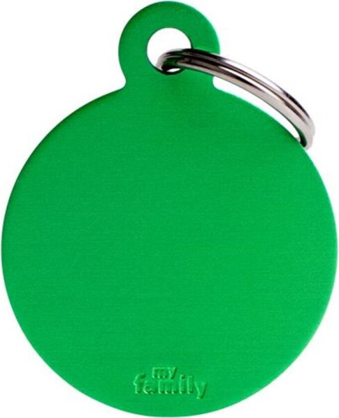 ID Tag Basic collection Big Round Green in Aluminum