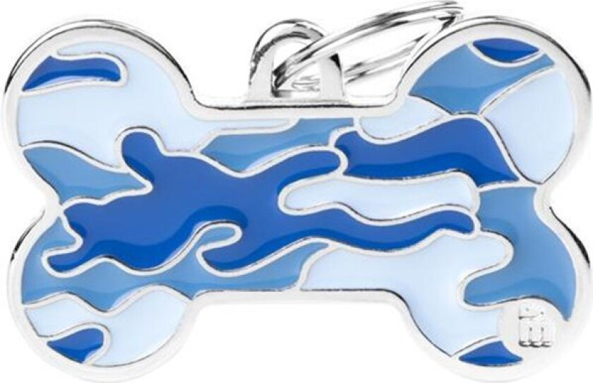 Style Camouflage XL Blue Bone ID Tag