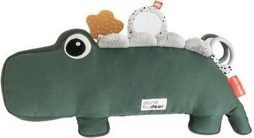 Done By Deer Tummy Time Activity Toy Croco, Green