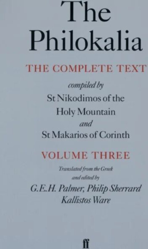 The Philokalia Vol 3 av G. E. H. Palmer