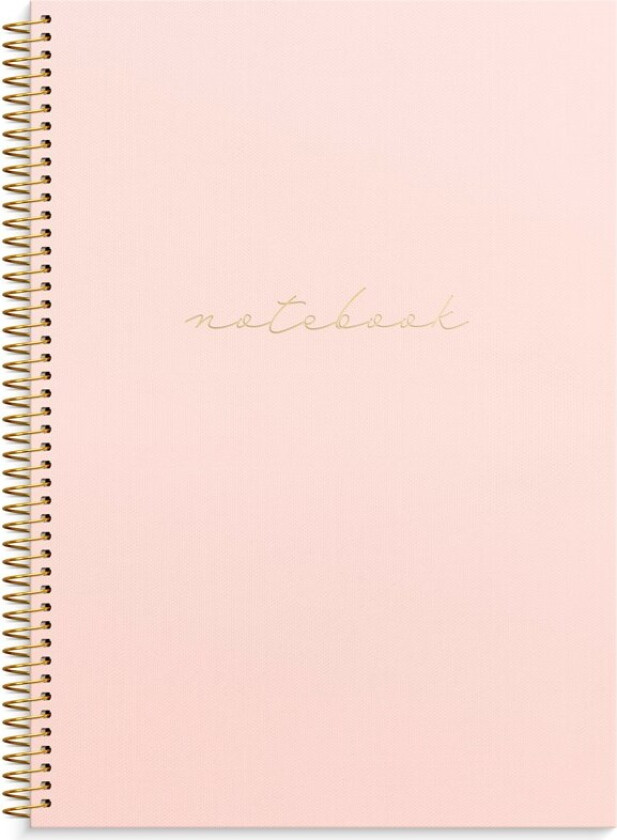 Notatbok m/spiral A4 rosa