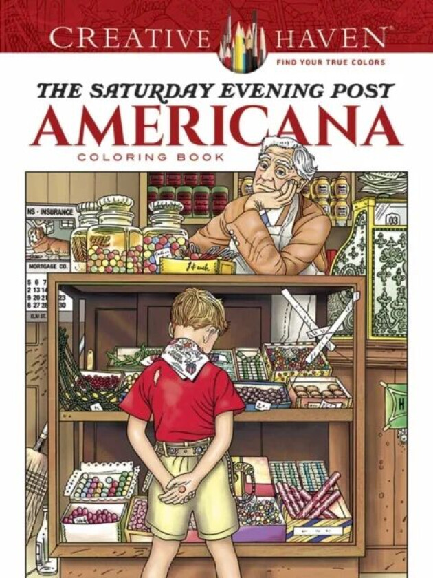 Creative Haven the Saturday Evening Post Americana Coloring Book av Marty Noble