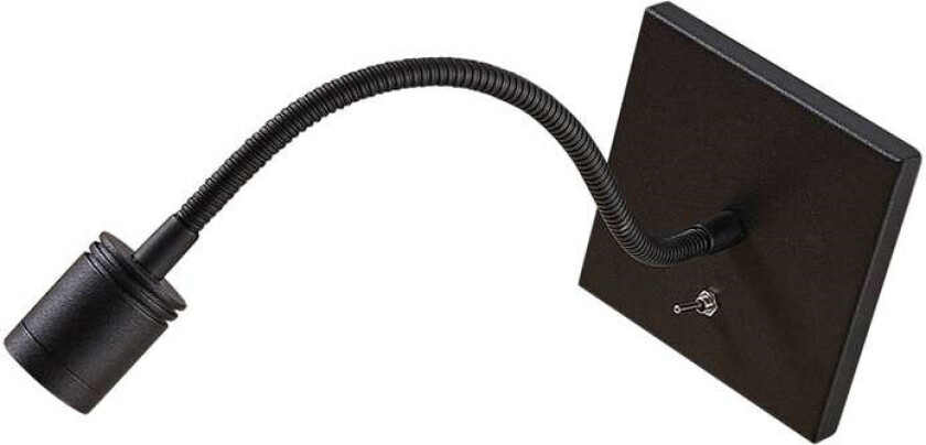 LED-veggleselampe Mayar, fleksarm, svart