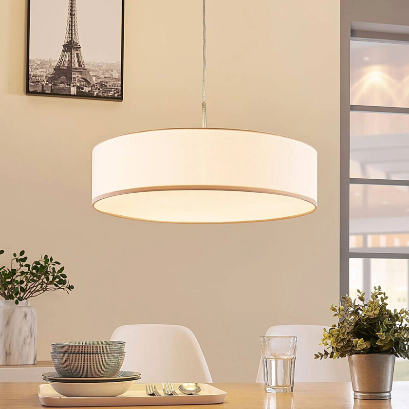 Hengelampe Sebatin til E27, 50 cm, krem