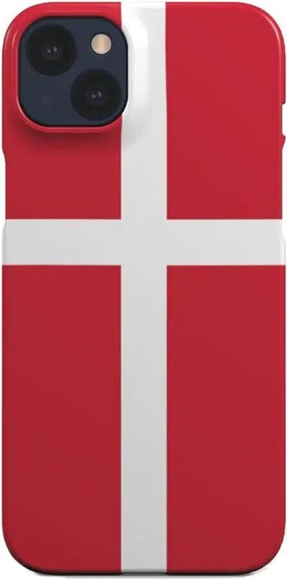 iPhone 14 Hård Plastik Mobil Cover - Danmarks Flag