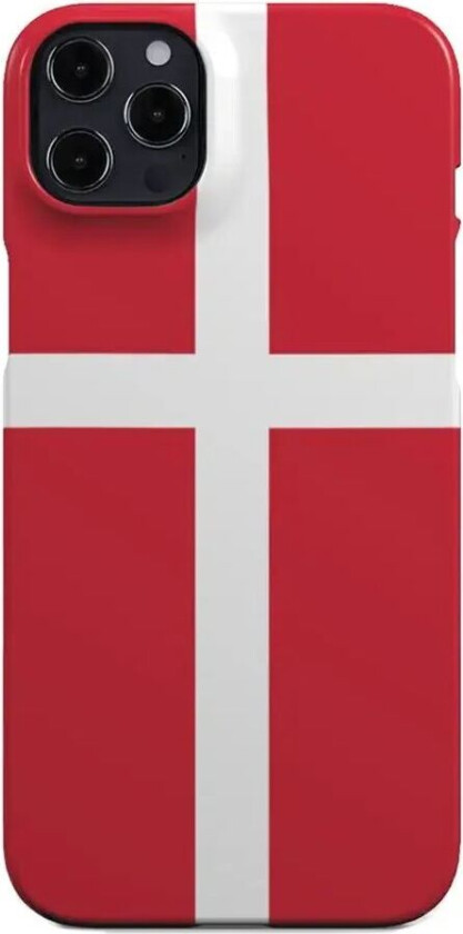 iPhone 12 Pro Hård Plastik Mobil Cover - Danmarks Flag