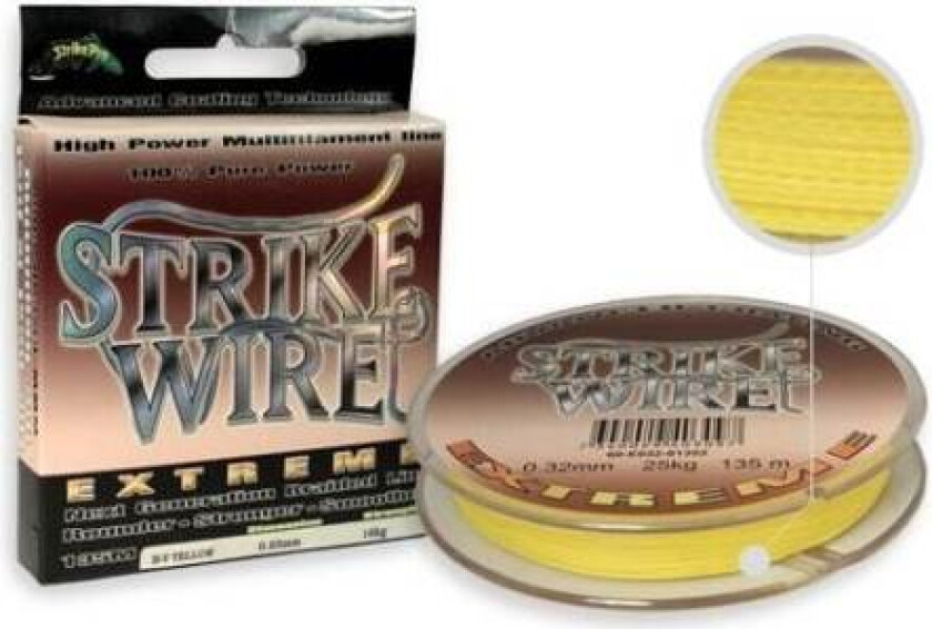 Bilde av Strike-Pro flettet fiskesnøre Strike Wire 135m 0,15mm 11kg gul