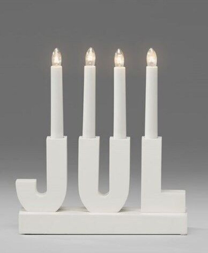 Elektrisk lysestake 4 lys JULETRE hvit 230V