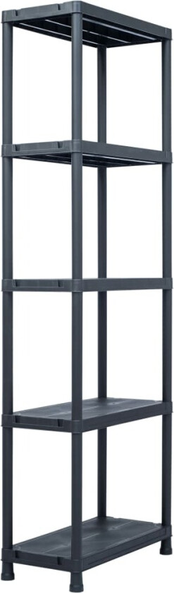 Bilde av Oppbevaringshylle svart 125 kg 60x30x180 cm plast