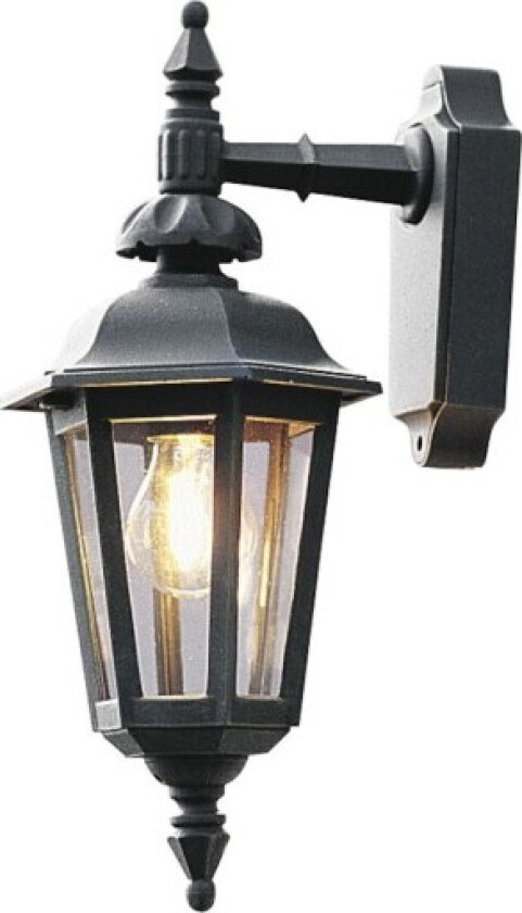 Pallas vegglampe ned E27 Svart 519-750