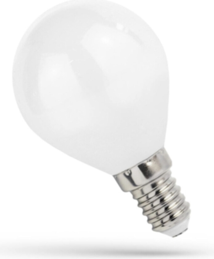 E14 LED pære Kroneformet 1W 2700K 90 lumen opal