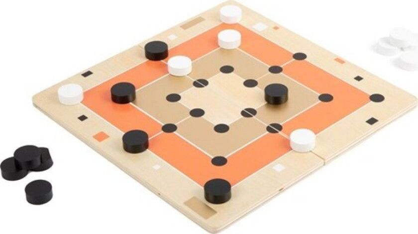 - Wooden Solitaire and Mill Game Gold Edition