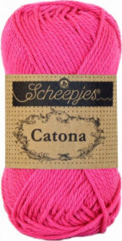 Catona Garn Unicolor 114 Sjokkerende Rosa