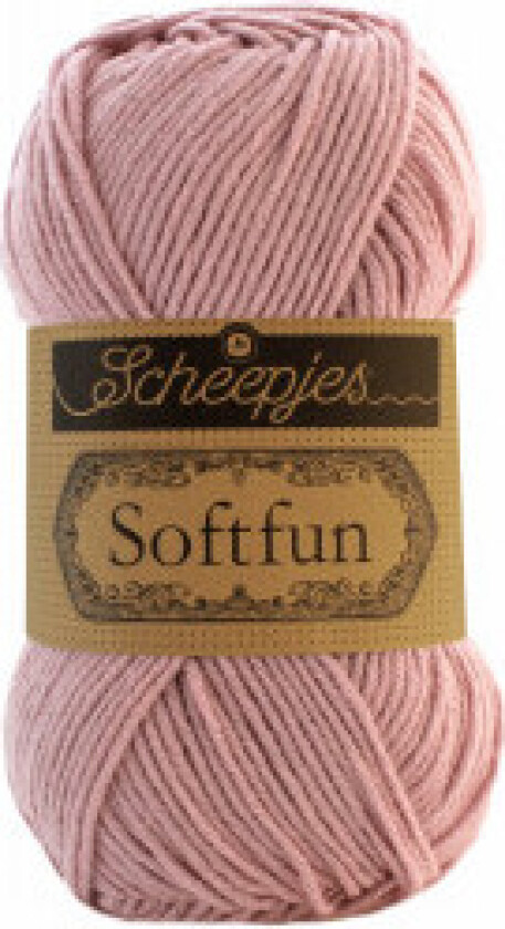 Softfun Garn Unicolor 2618 Støvete Rosa