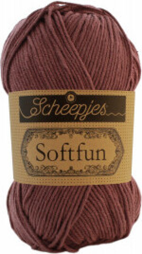 Softfun Garn Unicolour 2624 Rødbrun