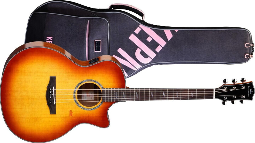 Solid Top F2se Cherryburst Grand Auditorium Ak.Gitar M/pickup