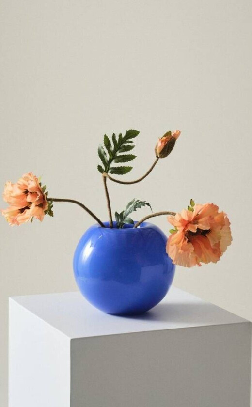 GLOBE glassvase Kornblå