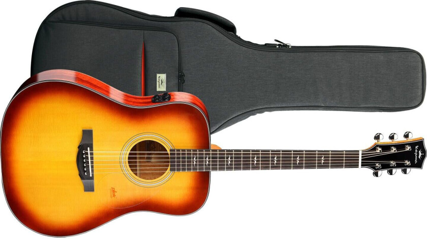Solid Top F1e Cherry Burst Dreadnought Ak.Gitar M/pickup