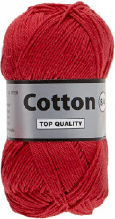 Lammy Cotton 8/4 Garn 43 Mørk Rød