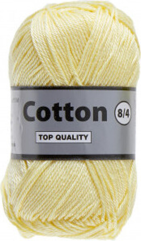 Lammy Cotton 8/4 Garn 843 Lys Gul