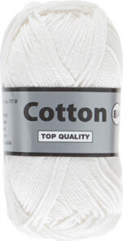 Lammy Cotton 8/4 Garn 844 Hvit