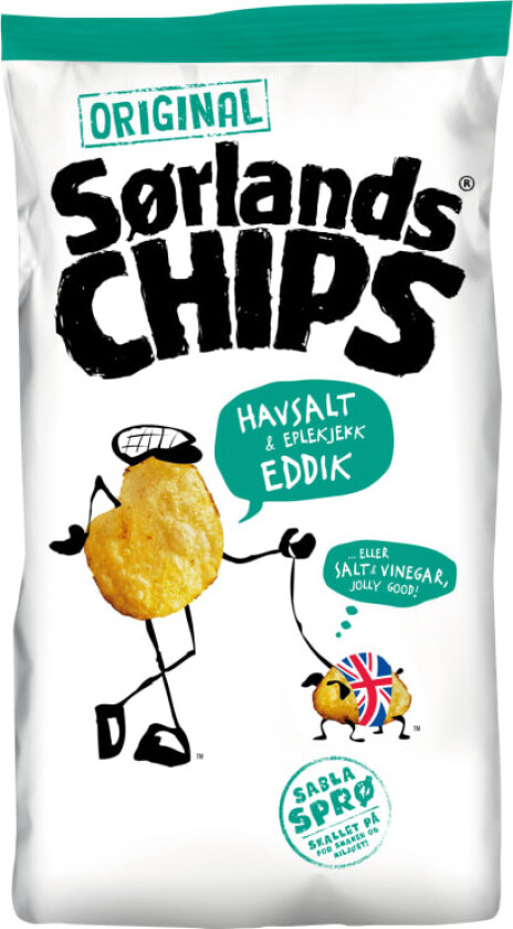 Sørlandschips Havsalt&Eplekjekk Eddik 200g