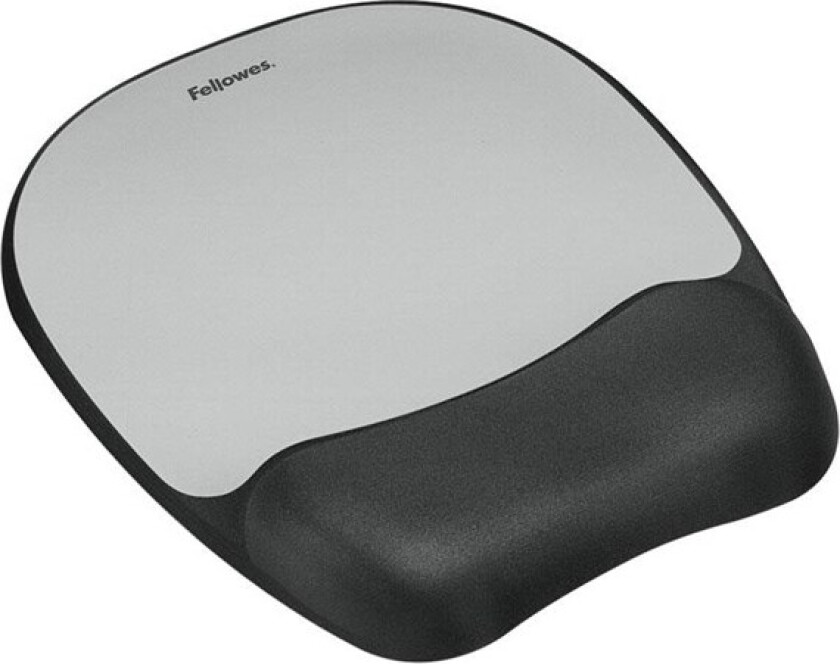Memory Foam Mousepad Wrist Rest Silver Streak