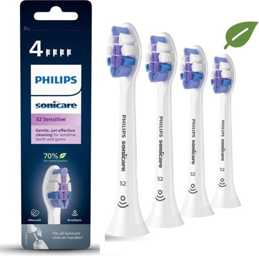 Børstehoder Brush Head - Sensitive S2 - White