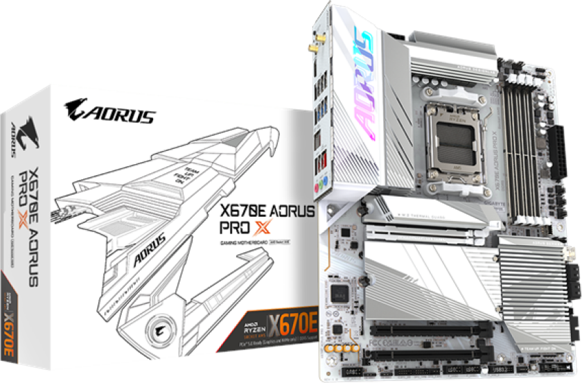 X670E AORUS PRO X Hovedkort - AMD X670E - AMD AM5 socket - DDR5 RAM - ATX
