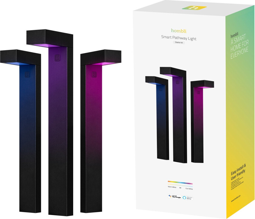 - Smart Outdoor Pathway Light, Black (3-pack)