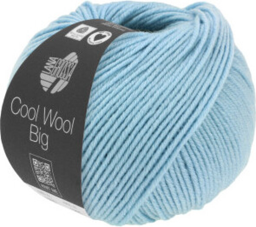 Cool Wool Big Mélange Garn 1620 Broket lyseblått, stor mel