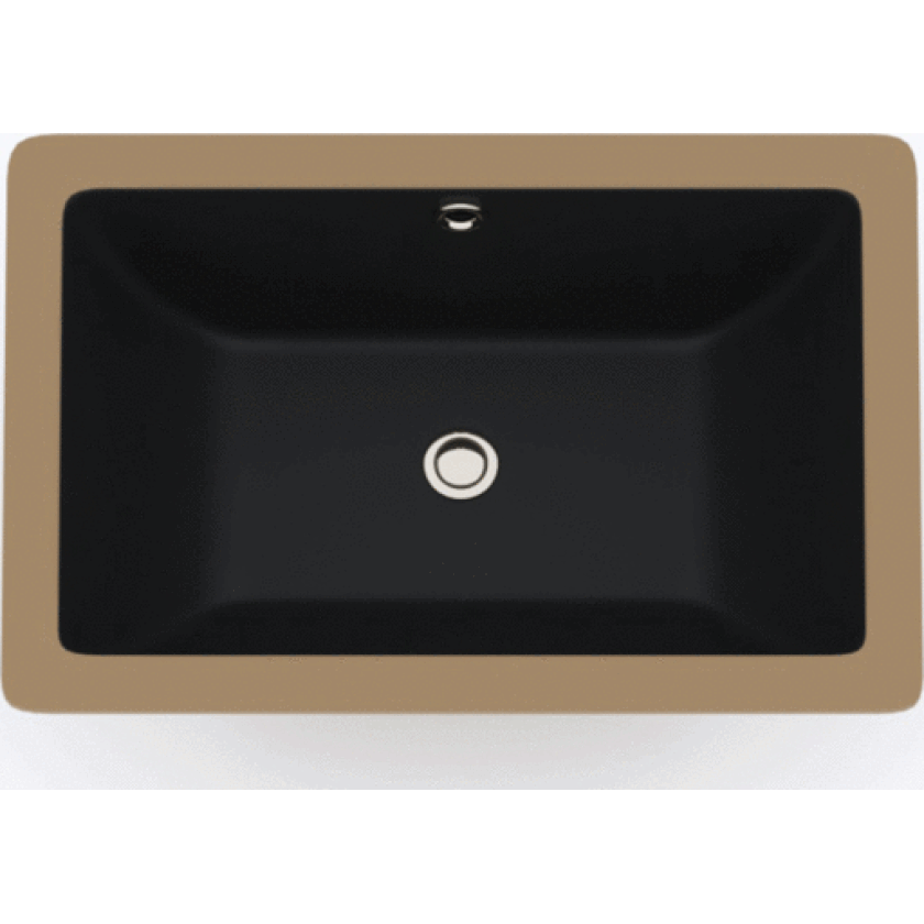 Gino badeservant i porselen 525x345x185 mm underlag matt sort