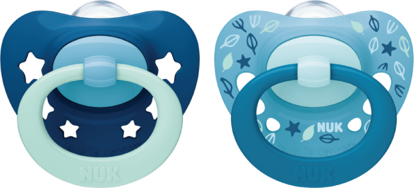 Signature Silikon Smokk S2, 6-18 mnd, blå/mørkeblå, 2 stk.