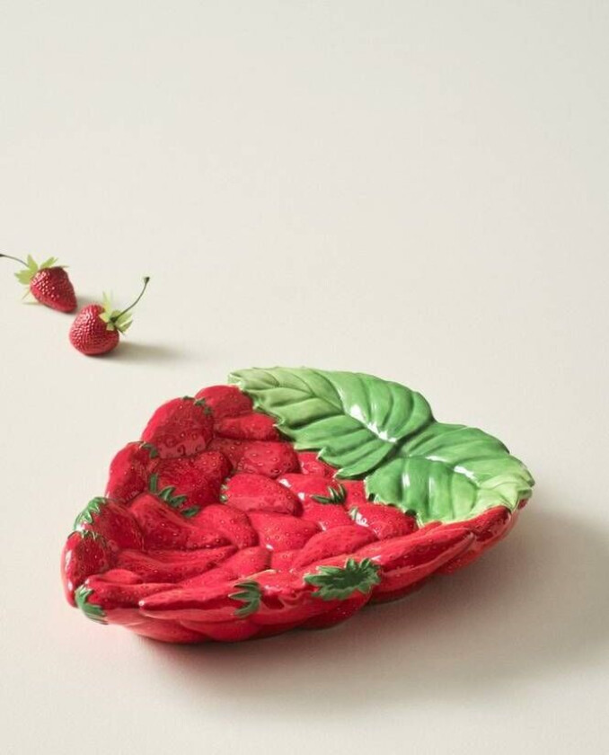 STRAWBERRY serveringsfat, diameter 30 cm Rød