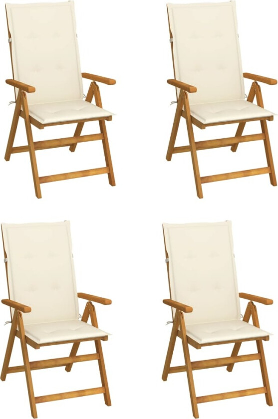 Hagelenestoler 4 stk med puter heltre akasie