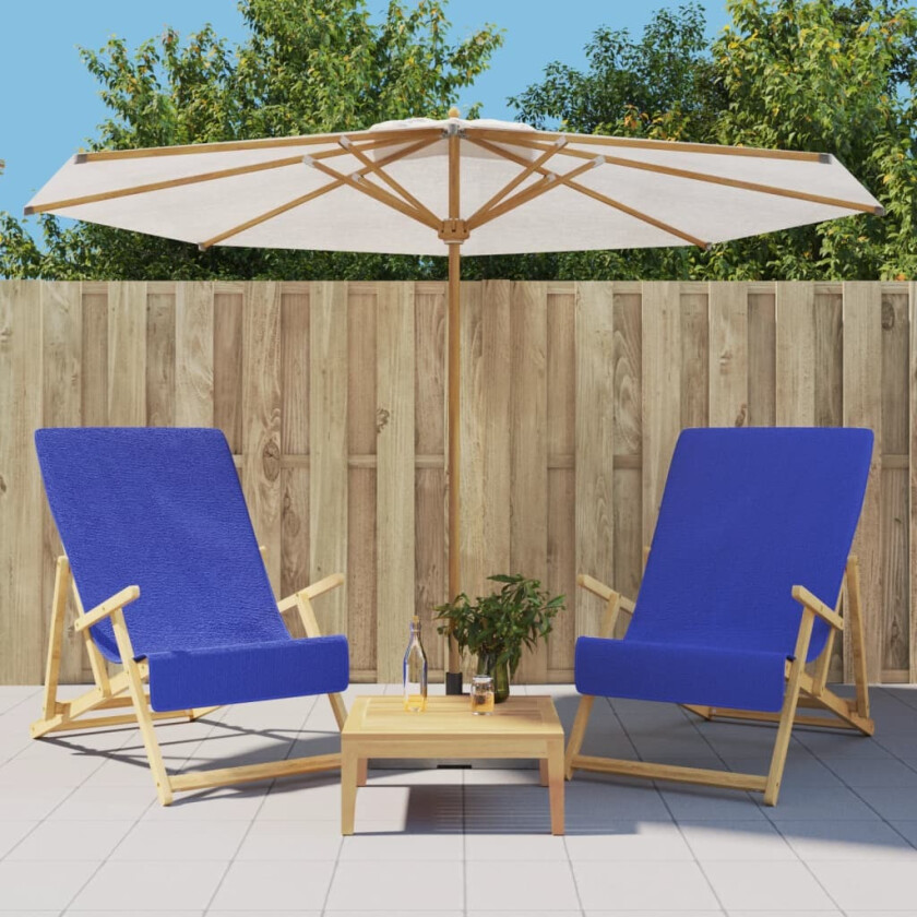 Strandhåndklær 2 stk kongeblå 60x135 cm stoff 400 GSM