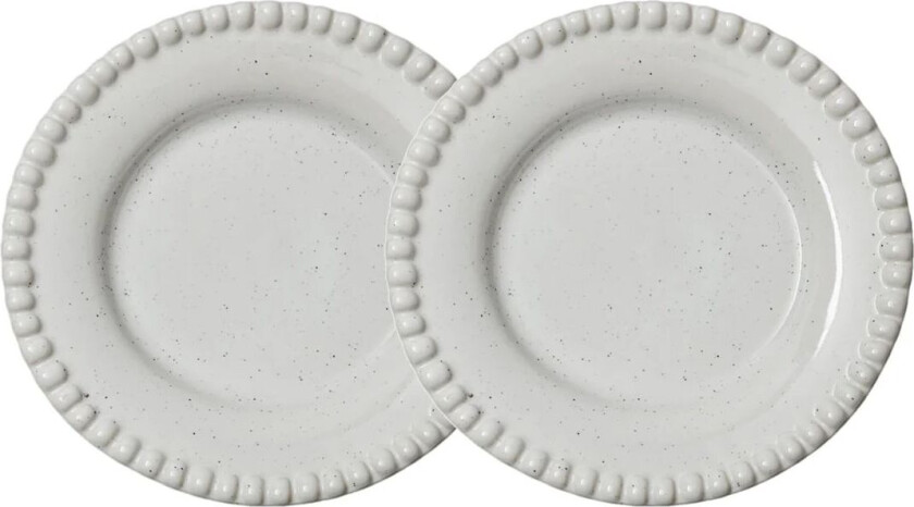 Daria desserttallerken Ø22 cm 2-stk. Cotton white shiny