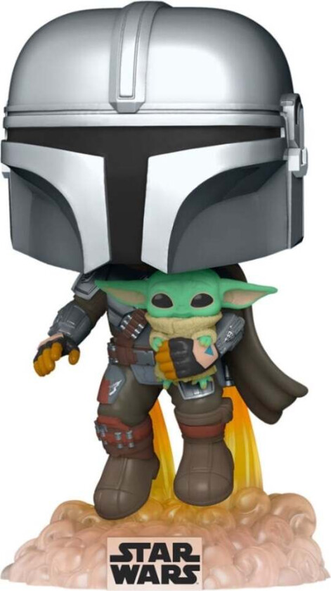 POP figur Star Wars The Mandalorian Mando Flying with Jet Pack