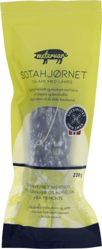Sotahjørnet Lakrissalami Metervare 220g