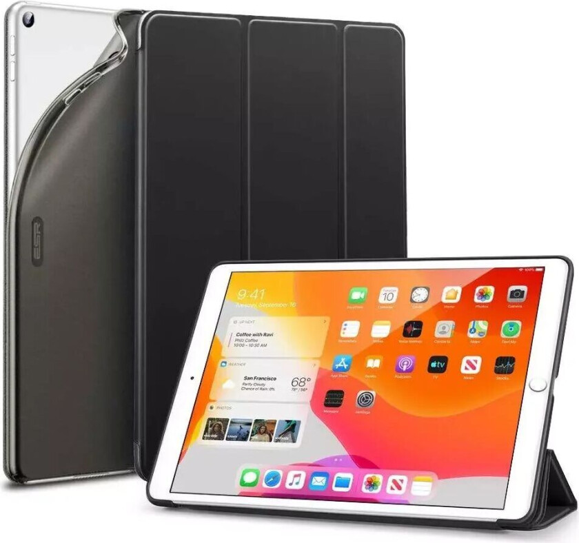 iPad 10.2" (2021 / 2020 / 2019) ESR Rebound Deksel - Svart