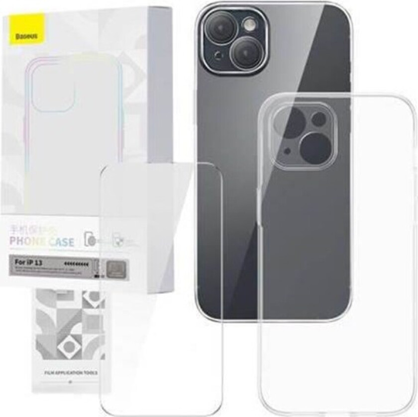 Transparent Case and Tempered Glass set Corning for iPhone 13