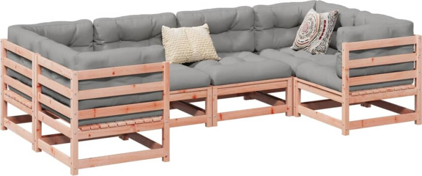 Hagesofasett 6 deler heltre douglasgran