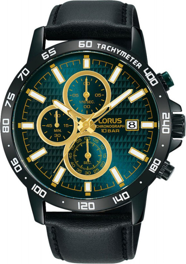 Chronograph Mens RM319GX9 - Kvarts - Sort - Herreklokker - Skinn - Mineral