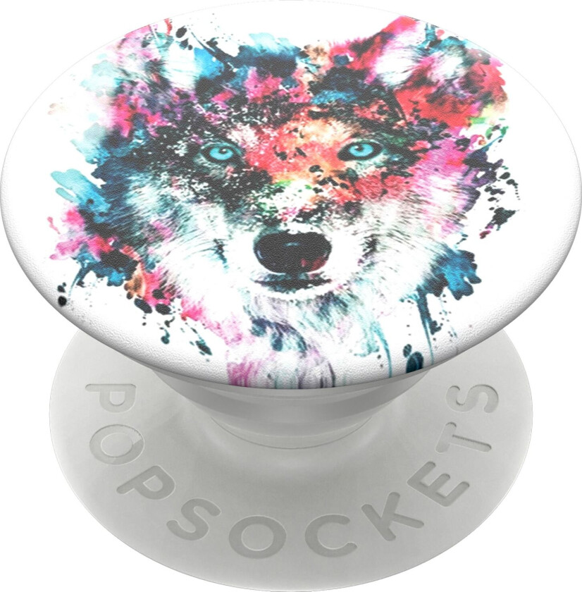 POPSOCKETS PopGrip Wolf Avtagbart Grep med . Stativfunksjon