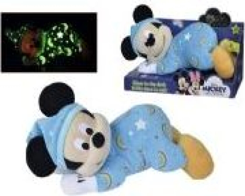 Disney Mickey Mouse soft toy, glow in the dark, 30 cm