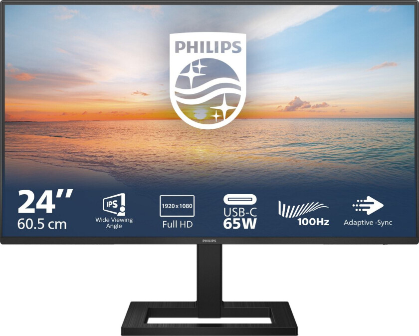 24" Philips 24E1N1300AE - LED monitor - Full HD (1080p) - 24" - 1 ms - Skjerm