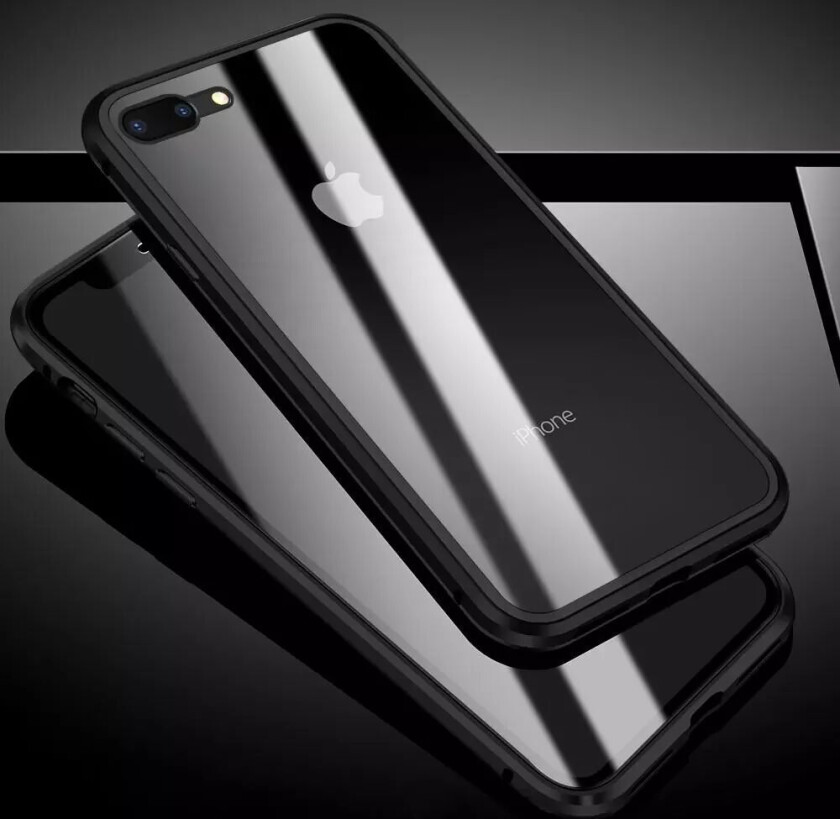 iPhone 8 Plus / 7 Plus Ultra-Strong 360 Grader Magnetisk Deksel - Svart