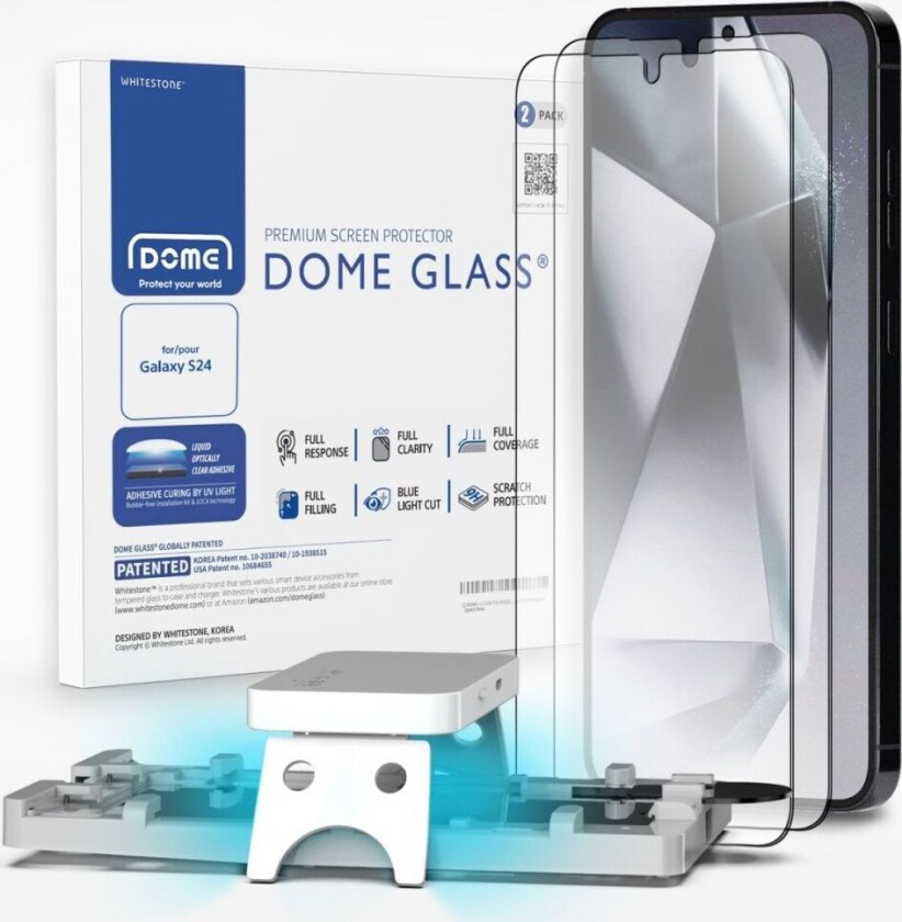 Samsung Galaxy S24 Skjermbeskytter Dome Glass 2-pakning