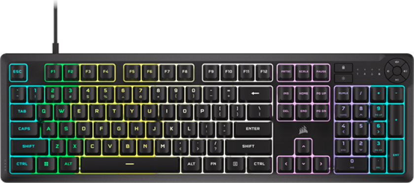 K55 CORE RGB - Gamingtastatur - Amerikansk Engelsk - Svart