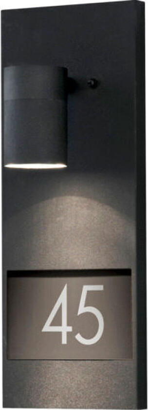 Modena vegglykte med husnummer 7655-750 Svart
